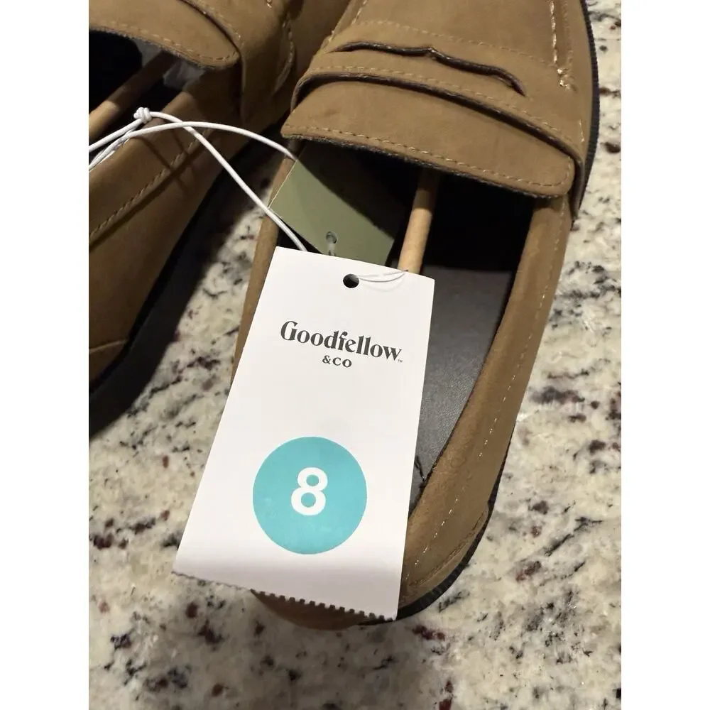Goodfellow & Co Men’s Size 8 Brown Suede Penny Loafers Dress Shoes New